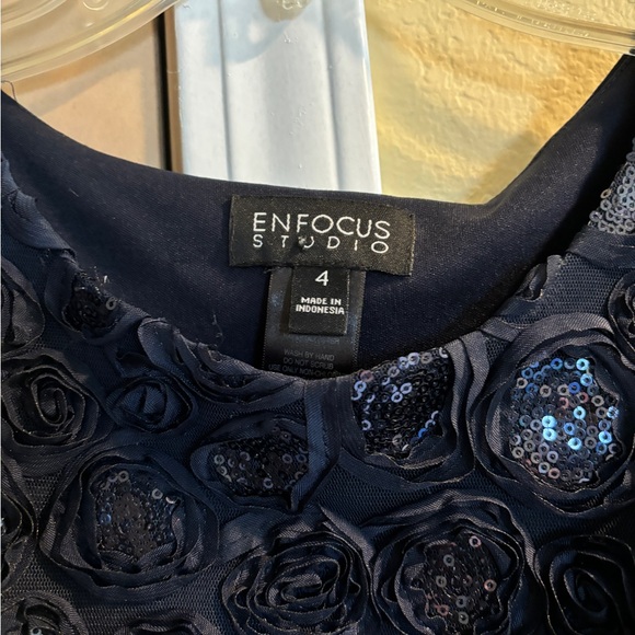 Navy dress with sequins - Picture 3 of 4